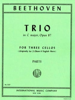 Trio in C major op. 87 - 3 Cellos BEETHOVEN Partition Violoncelle