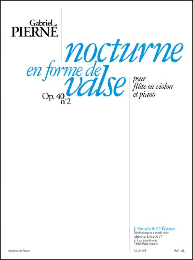 Nocturne en forme de valse op. 40 n° 2 PIERNE Partition Violon