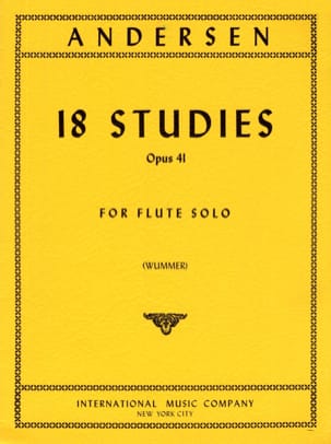 18 Studies op. 41 ANDERSEN Partition Flûte traversière