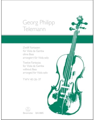 12 Fantaisies - Alto seul TELEMANN Partition Alto