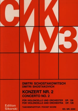Concerto Violoncello n° 2 op. 126 - Partitur - CHOSTAKOVITCH