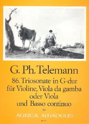 Triosonate Nr. 86 in G-Dur - Violine Viola Bc TELEMANN Partition Trios