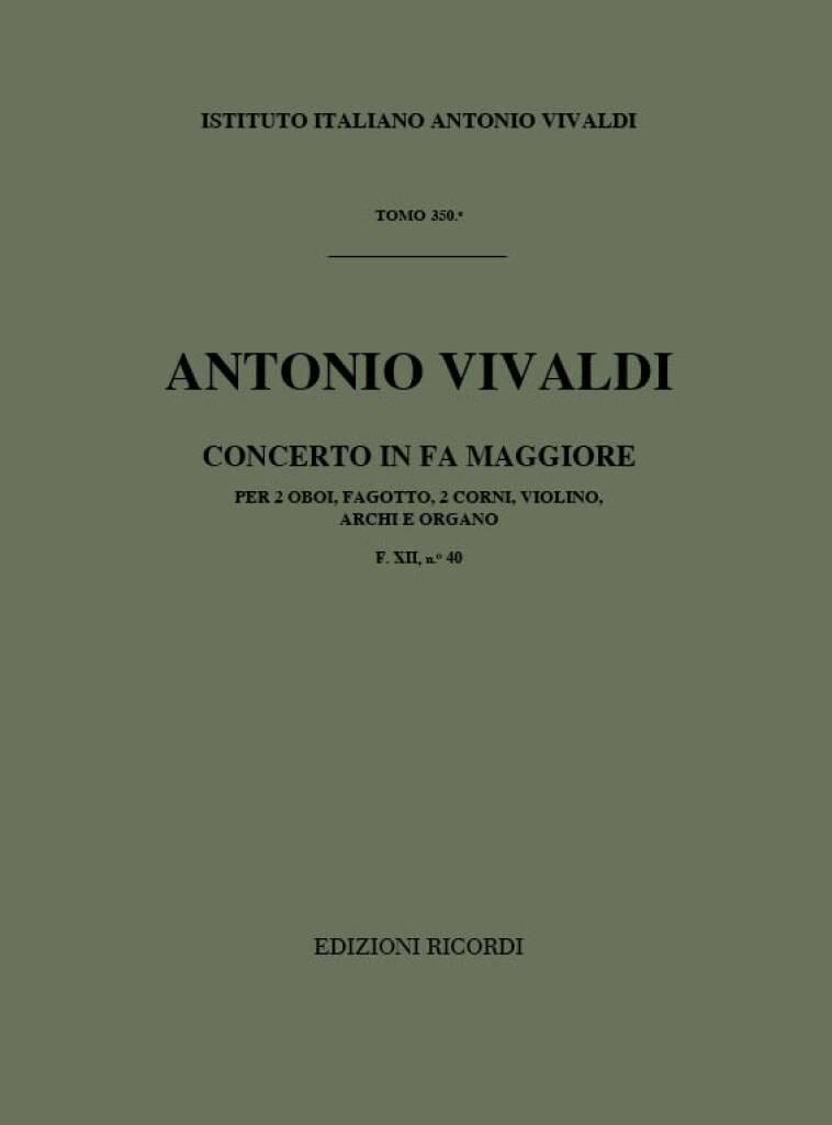 Concerto en Fa Maj. - F. 12 n° 40 - Partitura - VIVALDI - Partition