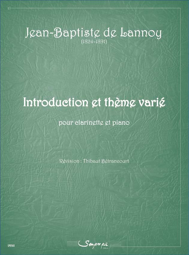 Introduction et thème varié - Jean-Baptiste de Lannoy - Partition