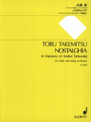 Nostalghia - Partitur TAKEMITSU Partition Grand format