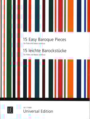 15 Easy Baroque Pieces Frans Vester Partition Flûte traversière