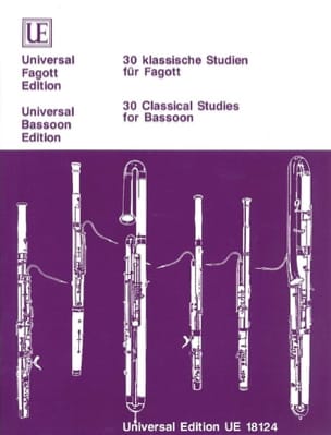 30 klassische Studien für Fagott Partition Basson