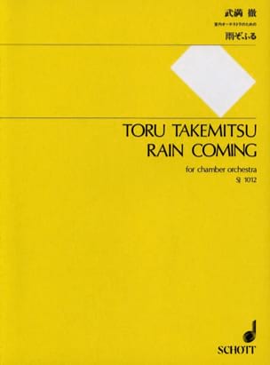 Rain coming - Partitur TAKEMITSU Partition Grand format
