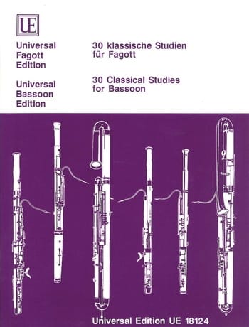 30 klassische Studien für Fagott Partition Basson