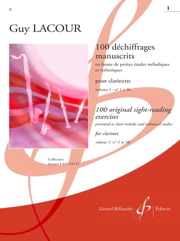 100 Déchiffrages Manuscrits Volume 1 - Clarinette - Guy Lacour