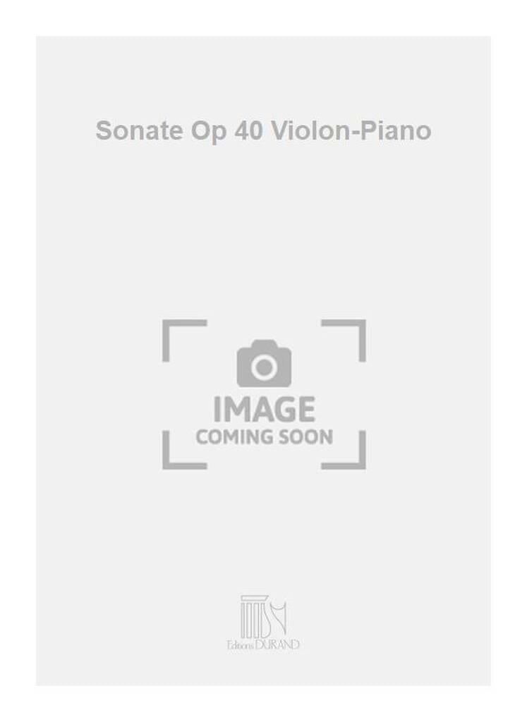 Sonate op. 40 Nicolas Bacri Partition Violon