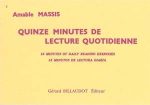 15 Minutes de lecture quotidienne Amable Massis Partition Solfèges