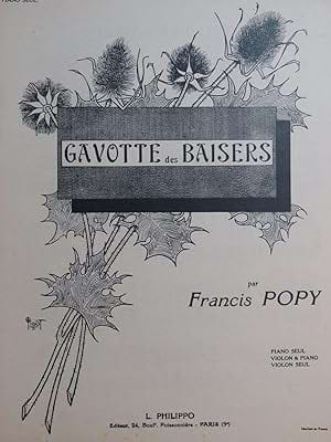 Gavotte des Baisers Francis Popy Partition Violon