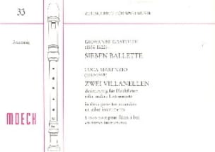 Sieben Ballette;Zwei Villanellen - Gastoldi Giovanni G / Marenzio Luca