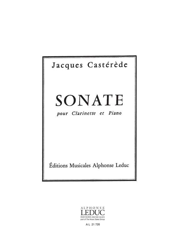 Sonate - Jacques Castérède - Partition - Clarinette
