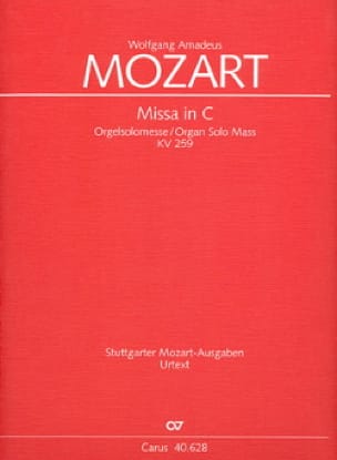 Missa C-Dur Orgelsolomesse KV 259 - Partitur - MOZART - Partition