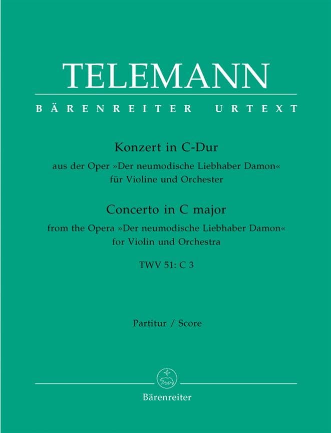 Konzert in C-Dur für Violine TWV 51:c3 - Partitur - TELEMANN