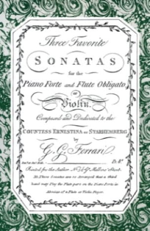 3 Favourite Sonatas for the pianoforte and flute obligato or violin
