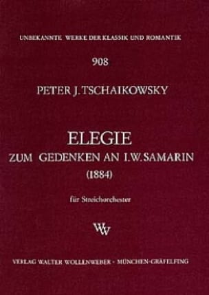 Elegie zum Gedenken an Samarin - Partitur - TCHAIKOVSKY - Partition