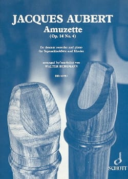 Amuzette op. 14 n° 4 Jacques Aubert Partition Flûte à bec