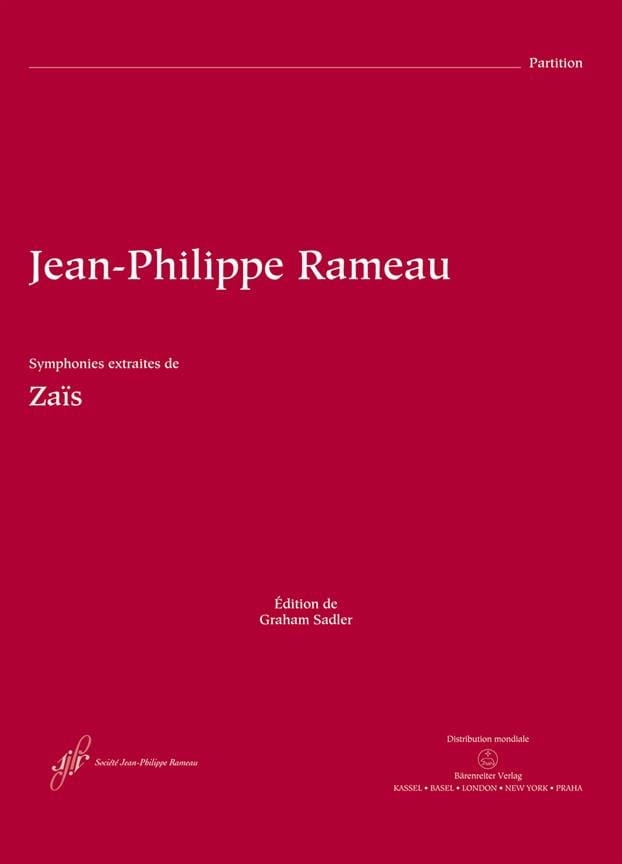 Symphonies Extraites de Zaïs - RAMEAU - Partition - Grand format