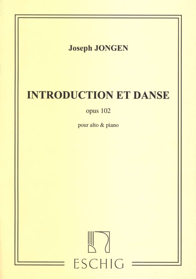 Introduction et Danse Op. 102 Joseph Jongen Partition Alto