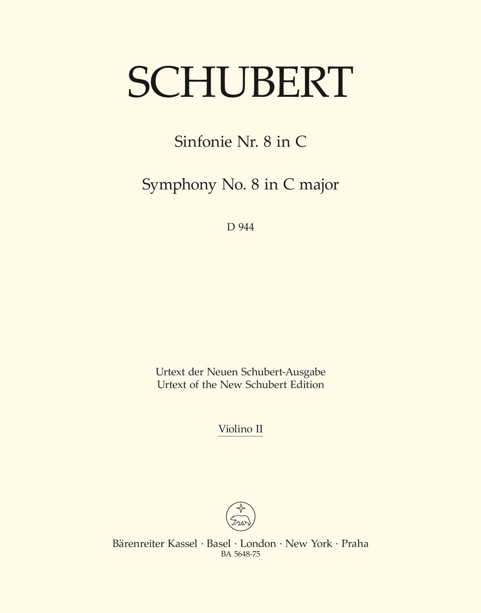 Symphonie Nr. 8 C-Dur D 944 - V2 SCHUBERT Partition