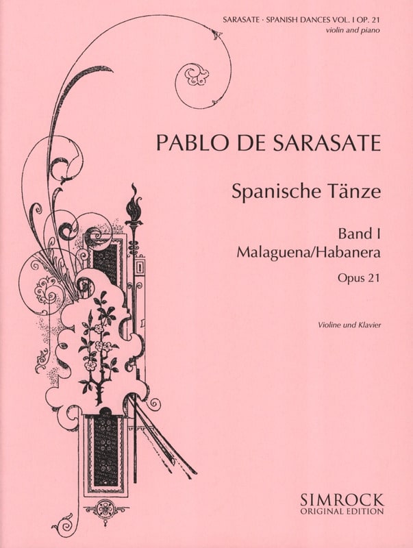 Danses Espagnoles Opus 21 Volume 1 SARASATE Partition Violon