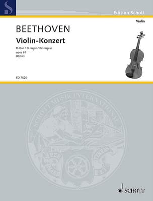 Violin-Konzert D-dur op. 61 Solo BEETHOVEN Partition Violon