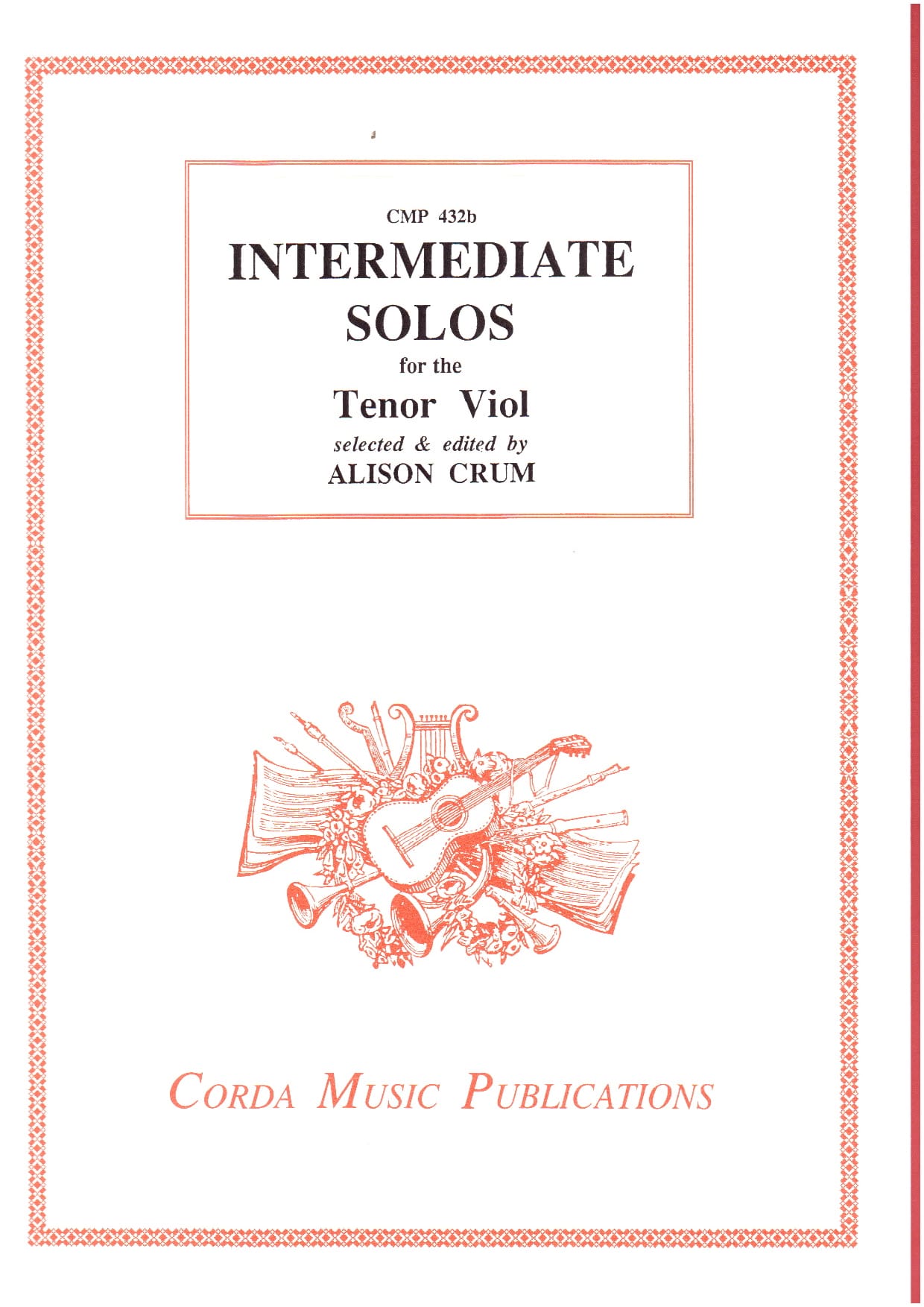 Intermediate Solos for Tenor Viol Alison Crum Partition Viole de gambe