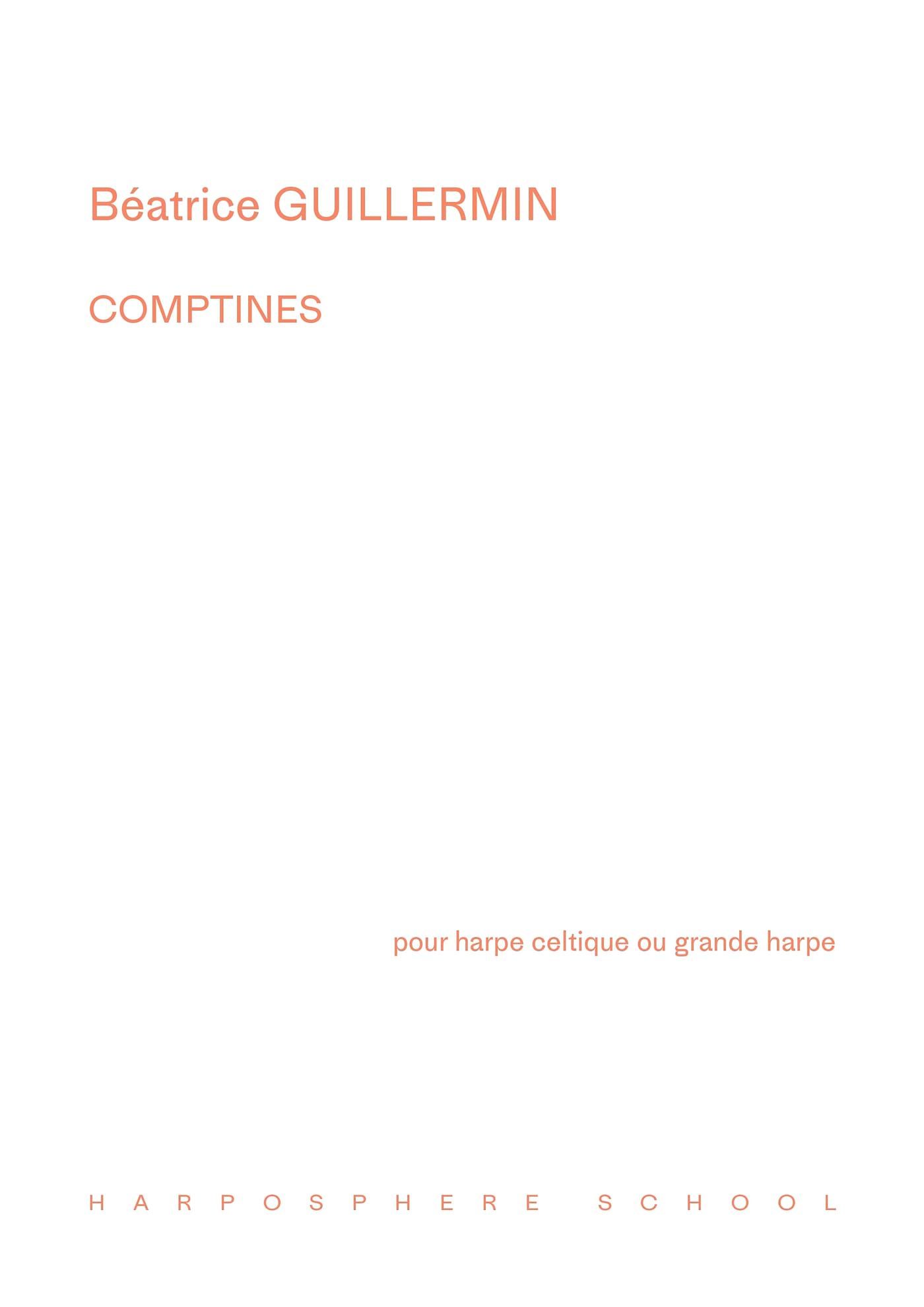 Comptines Béatrice Guillermin Partition Harpe