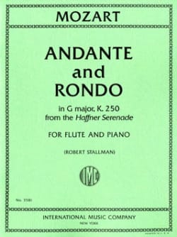 Andante and Rondo G major KV 250 - Flute piano - MOZART - Partition