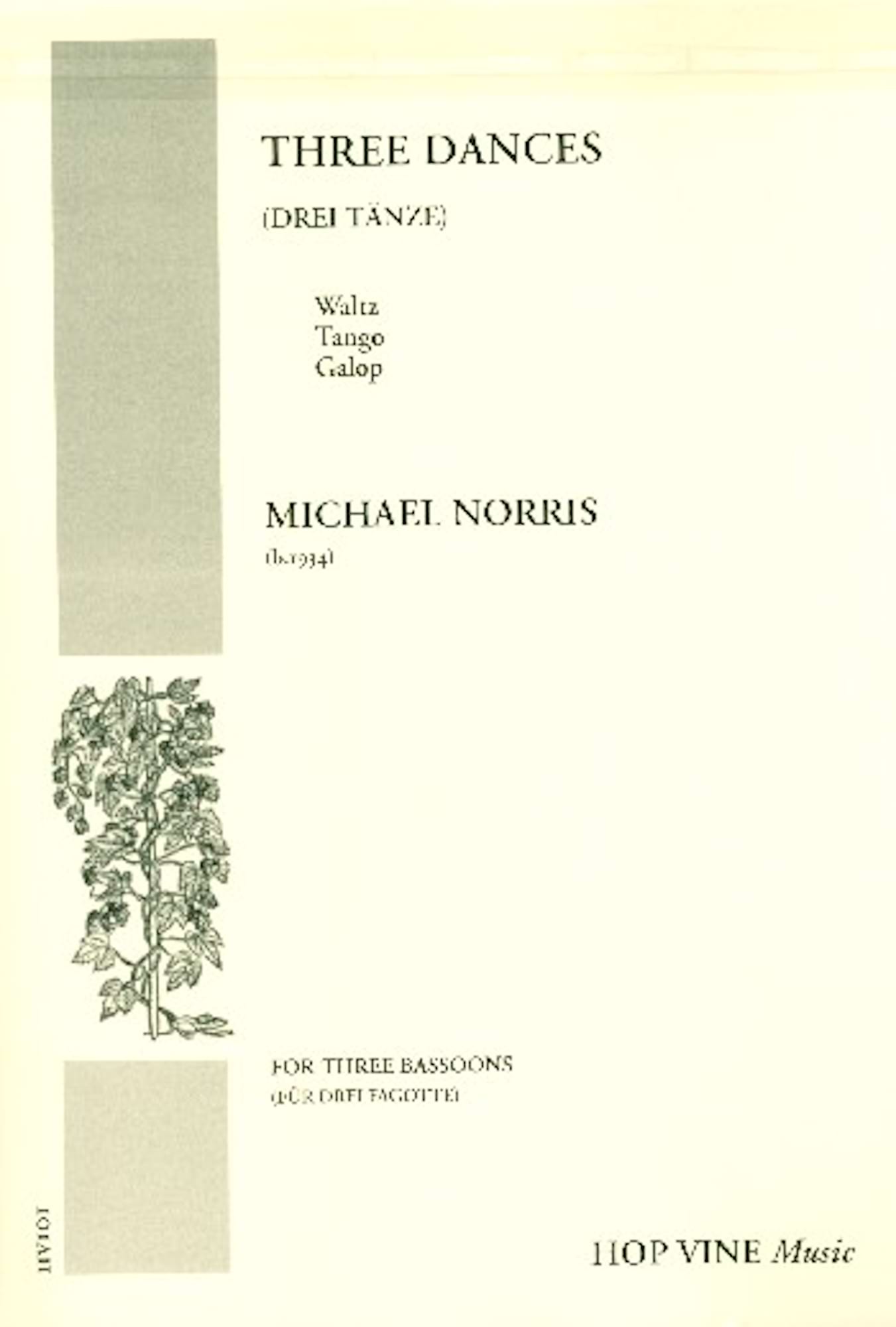 3 Tänze Michael Norris Partition Basson
