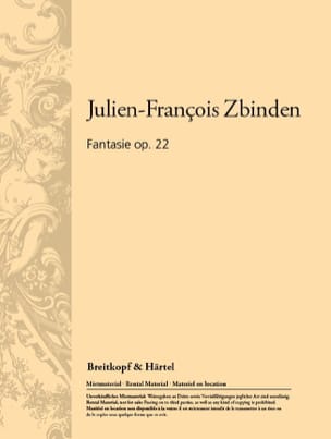 Fantasie op. 22 - Flöte Klavier - Julien- François Zbinden - Partition