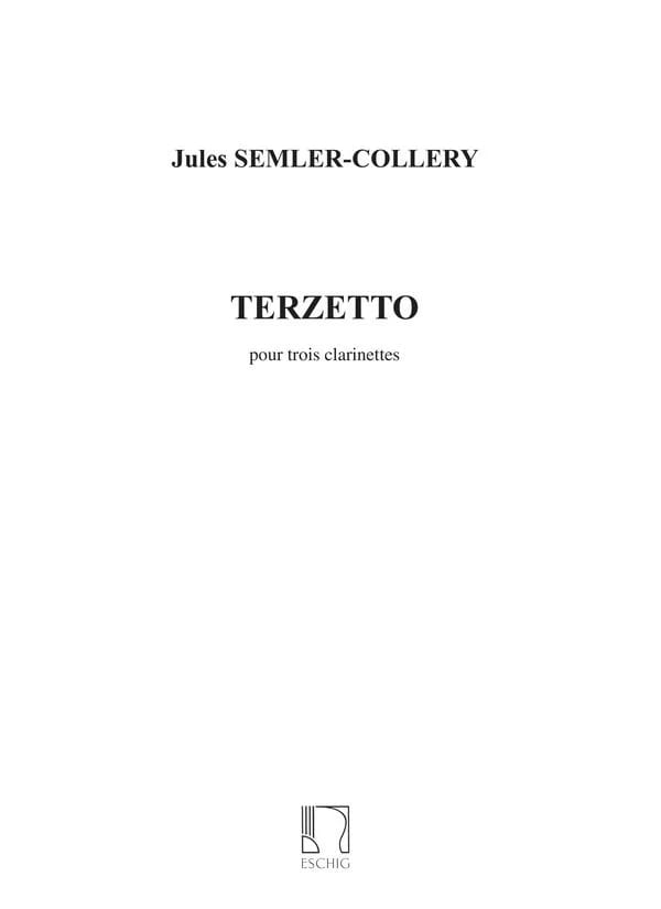 Terzetto Jules Semler-Collery Partition Clarinette