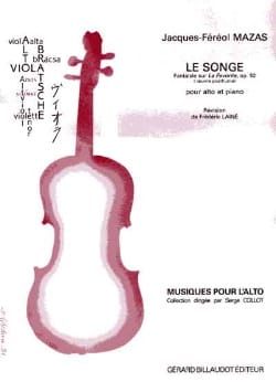 Le Songe op. 92 MAZAS Partition Alto