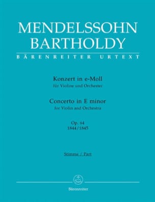 Concerto en Mi mineur op. 64 - Violon MENDELSSOHN Partition Violon