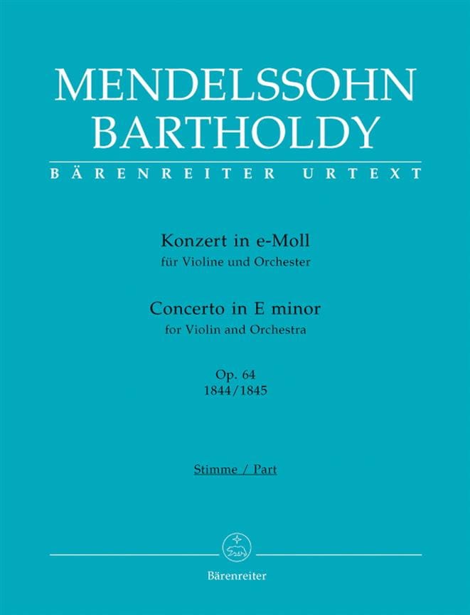 Concerto en Mi mineur op. 64 - Violon MENDELSSOHN Partition Violon