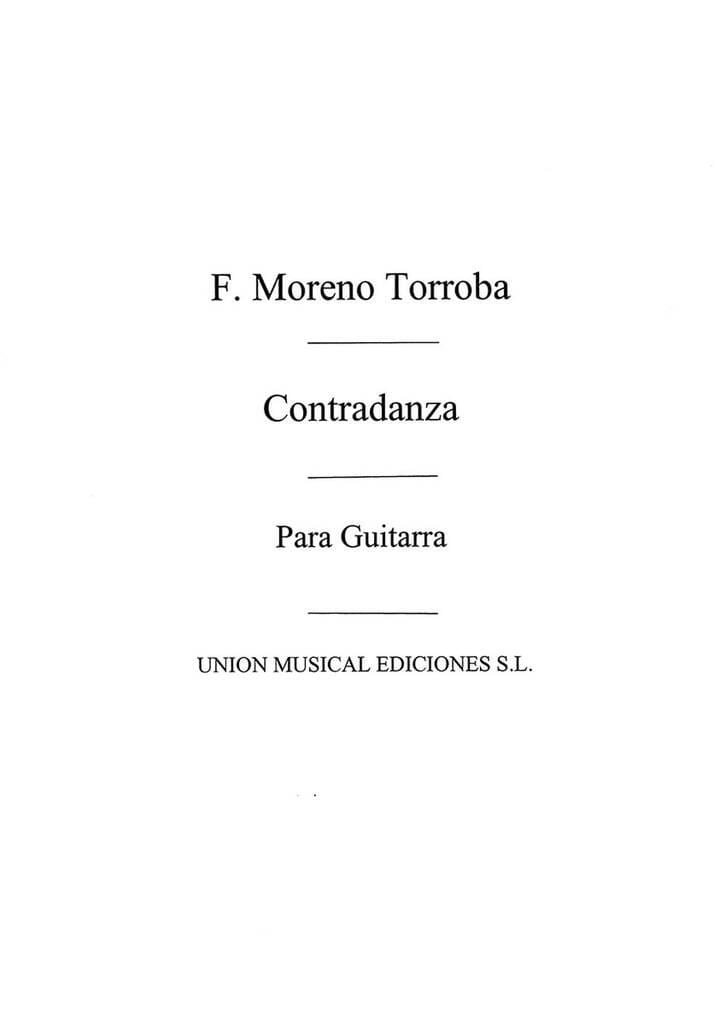 Contradanza Federico Moreno-Torroba Partition Guitare