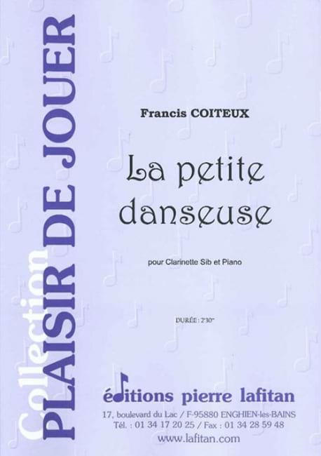 La petite danseuse Francis Coiteux Partition Clarinette