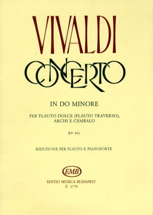 Concerto en do min. F. 6 n° 11 - Flauto dolce - VIVALDI - Partition