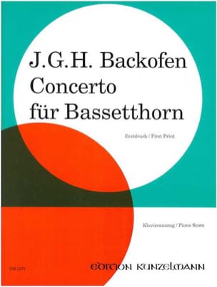 Konzert für Bassetthorn - Johann Georg Heinrich Backofen - Partition