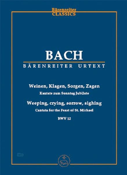 Weinen, Klagen, Sorgen, Zagen BACH Partition Petit format