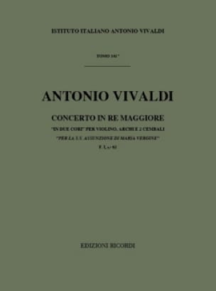 Concerto en Ré Maj. - F. 1 n° 62 - Partitura - VIVALDI - Partition