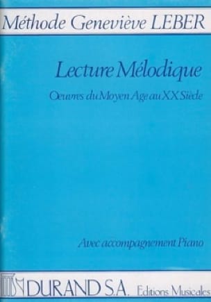 Lectures Mélodiques Geneviève Leber Partition Solfèges