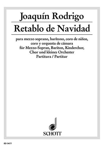 Retablo de Navidad - Partitur RODRIGO Partition Grand format