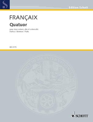 Quatuor à cordes 1938 - Parts FRANÇAIX Partition Quatuors