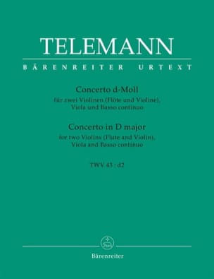 Concerto a quattro d-moll - Partitur + Stimmen - TELEMANN - Partition