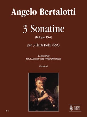 3 Sonatines Angelo Bertalotti Partition Flûte à bec