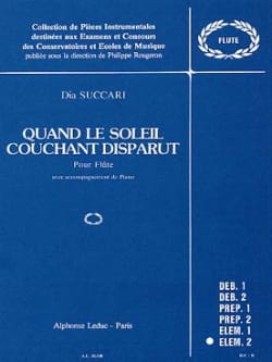 Quand le soleil couchant disparut - Dia Succari - Partition